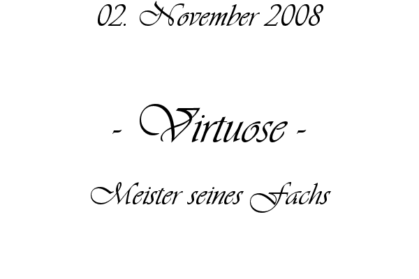 Virtuose - Meister seines Fachs