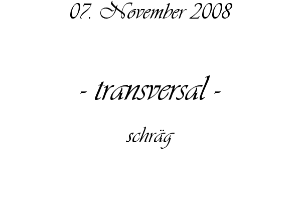 transversal - schr�g