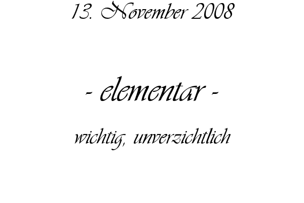 elementar - wichtig, unverzichtlich