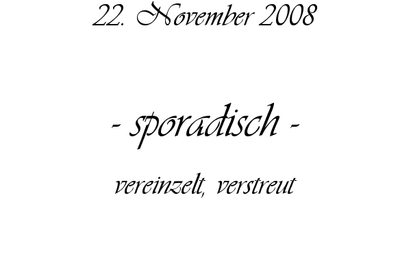 sporadisch - vereinzelt, verstreut