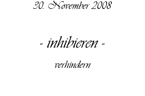 inhibieren - verhindern