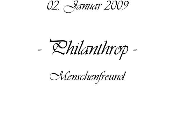Philanthrop - Menschenfreund