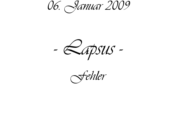 Lapsus - Fehler