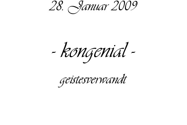kongenial - geistesverwandt