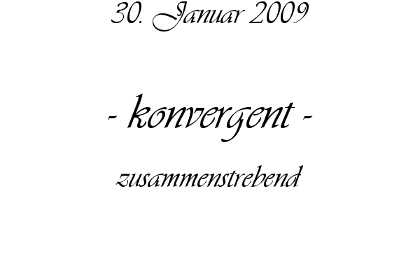konvergent - zusammenstrebend