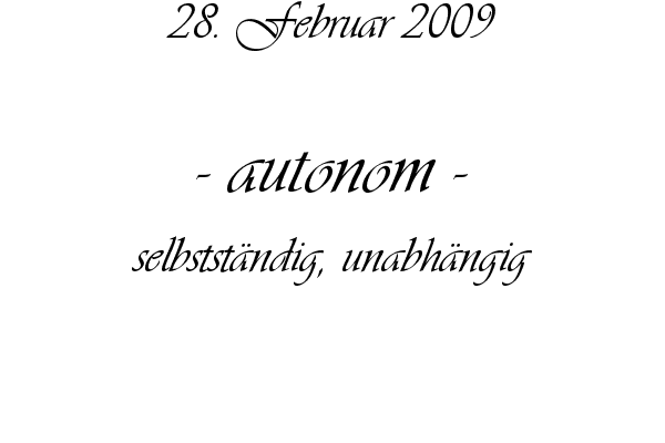 autonom - selbstst�ndig, unabh�ngig