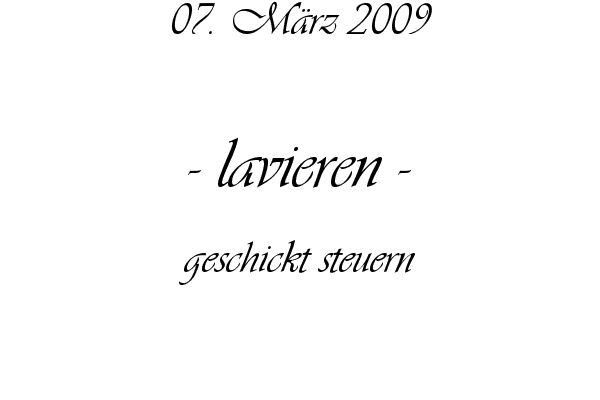 lavieren - geschickt steuern