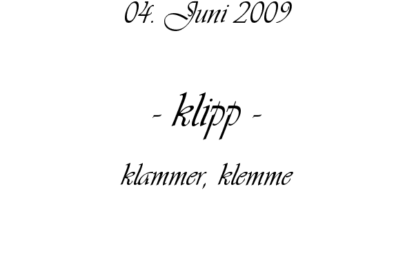 klipp - klammer, klemme