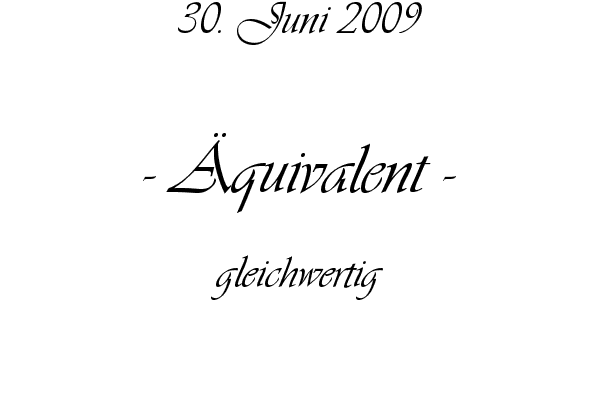 �quivalent - gleichwertig