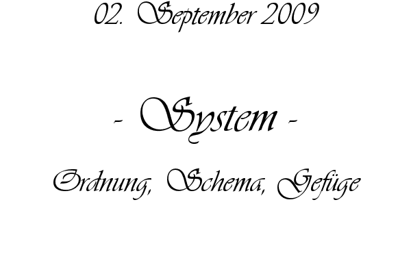 System - Ordnung, Schema, Gef�ge