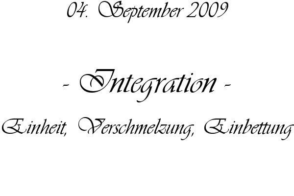 Integration - Einheit, Verschmelzung, Einbettung