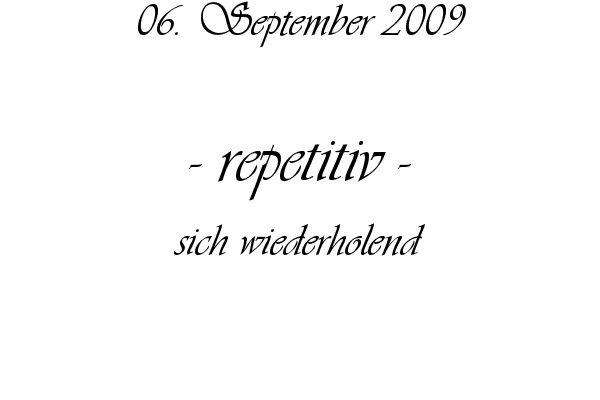 repetitiv - sich wiederholend