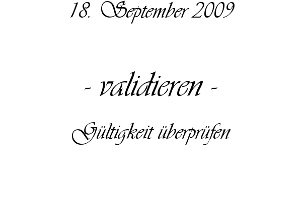 validieren - G�ltigkeit �berpr�fen