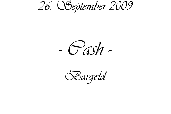 Cash - Bargeld