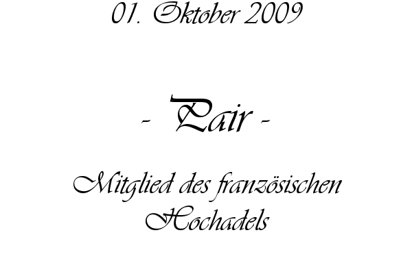 Pair - Mitglied des franz�sischen Hochadels