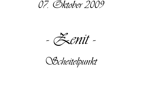 Zenit - Scheitelpunkt