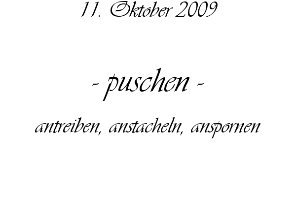 puschen - antreiben, anstacheln, anspornen