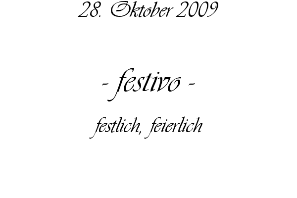 festivo - festlich, feierlich