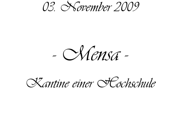 Mensa - Kantine einer Hochschule