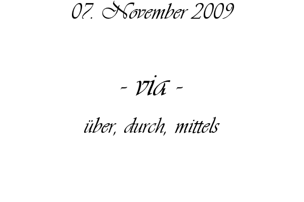 via - �ber, durch, mittels