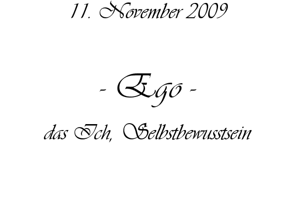 Ego - das Ich, Selbstbewusstsein