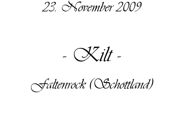 Kilt - Faltenrock (Schottland)