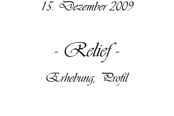 Relief - Erhebung, Profil