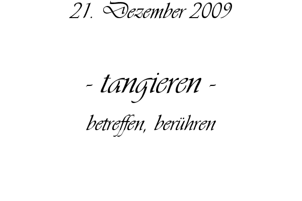 tangieren - betreffen, ber�hren