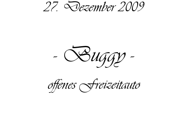 Buggy - offenes Freizeitauto