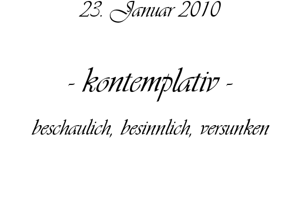kontemplativ - beschaulich, besinnlich, versunken