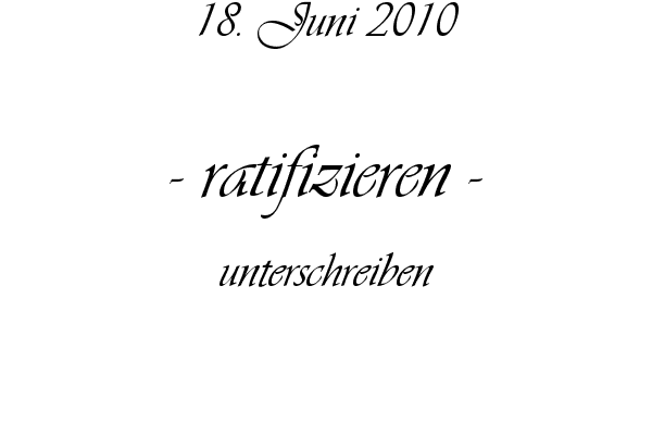 ratifizieren - unterschreiben
