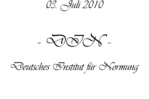 DIN - Deutsches Institut f�r Normung