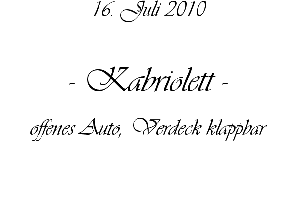 Kabriolett - offenes Auto, Verdeck klappbar