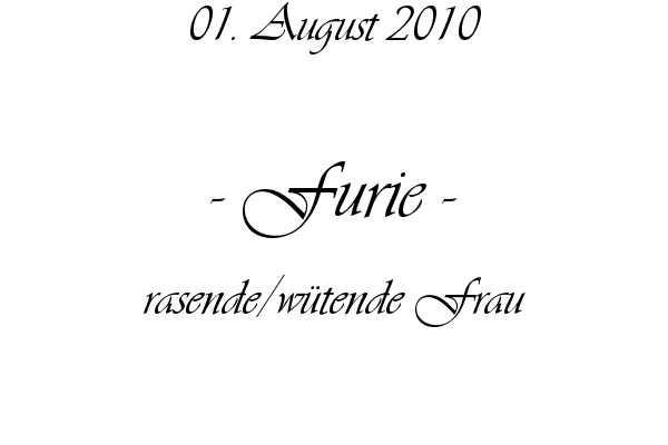 Furie - rasende/w�tende Frau