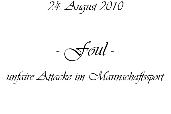 Foul - unfaire Attacke im Mannschaftssport