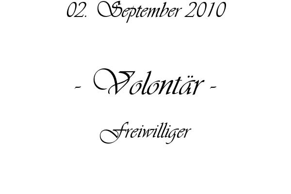 Volont�r - Freiwilliger