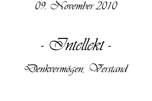 Intellekt - Denkverm�gen, Verstand