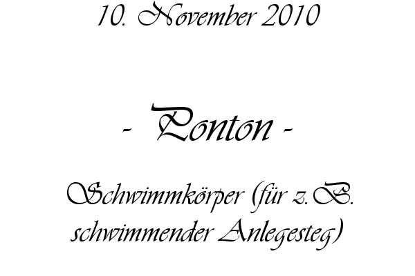 Ponton - Schwimmk�rper (f�r z.B. schwimmender Anlegesteg)