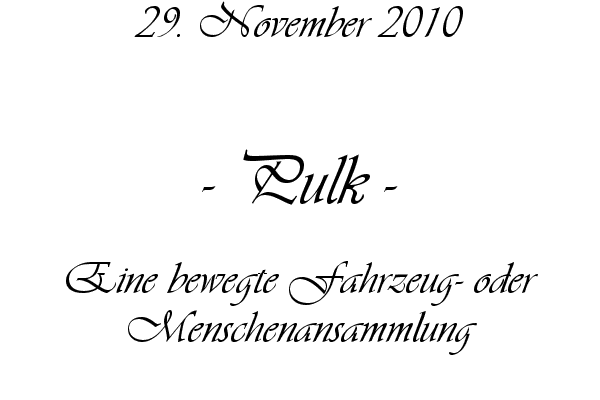 Pulk - Eine bewegte Fahrzeug- oder Menschenansammlung