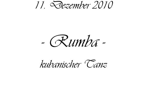 Rumba - kubanischer Tanz