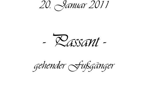 Passant - gehender Fu�g�nger
