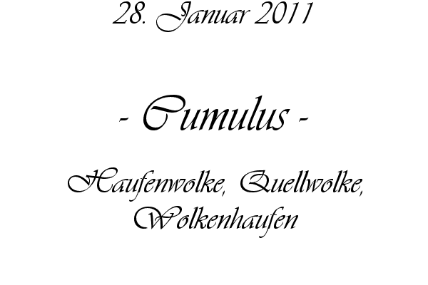 Cumulus - Haufenwolke, Quellwolke, Wolkenhaufen