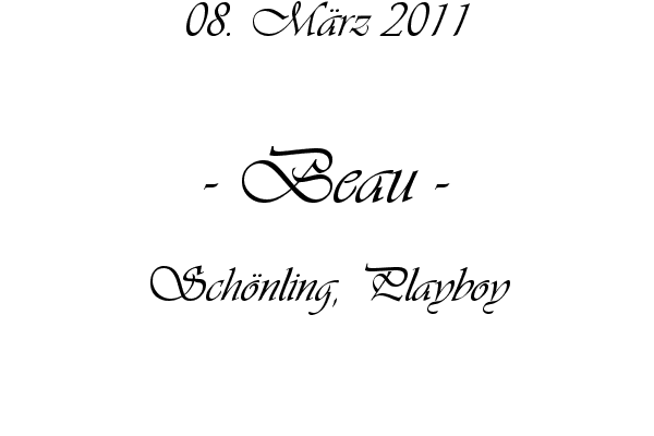 Beau - Sch�nling, Playboy