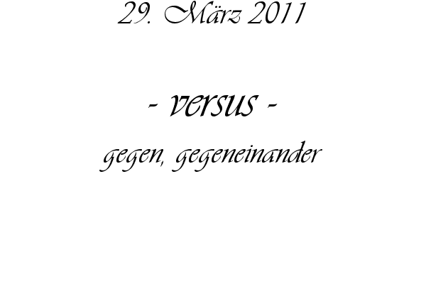 versus - gegen, gegeneinander
