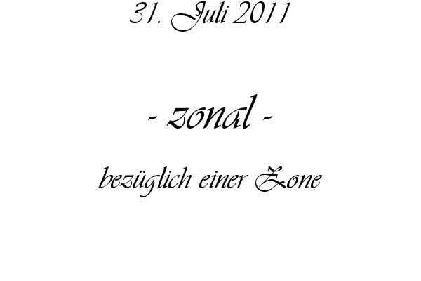 zonal - bez�glich einer Zone