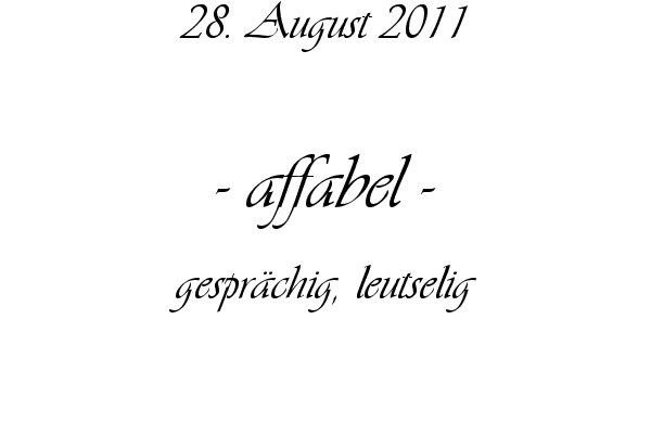 affabel - gespr�chig, leutselig