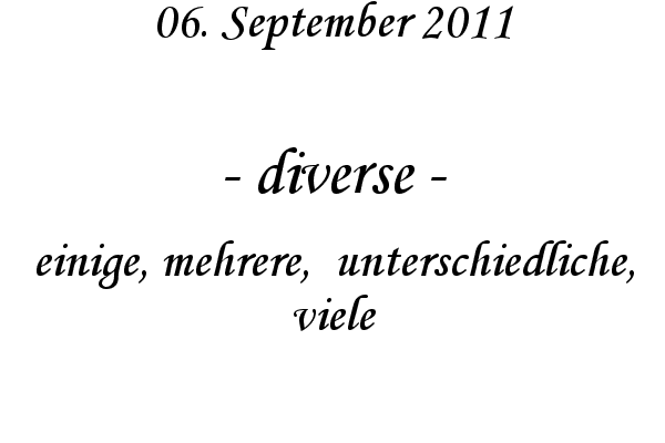 diverse - einige, mehrere,  unterschiedliche, viele