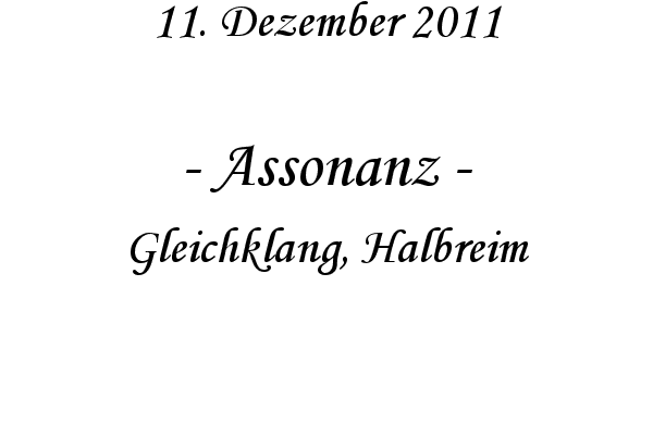 Assonanz - Gleichklang, Halbreim