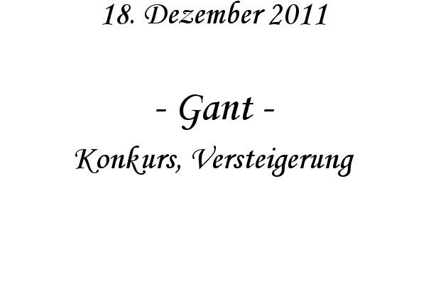 Gant - Konkurs, Versteigerung