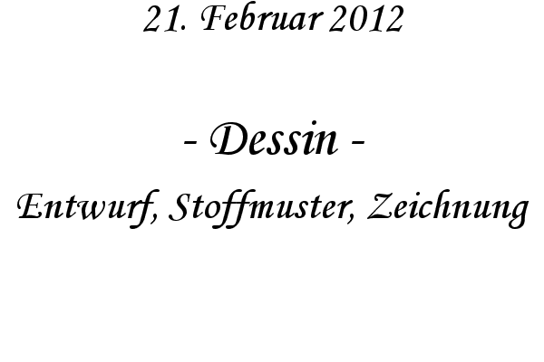 Dessin - Entwurf, Stoffmuster, Zeichnung